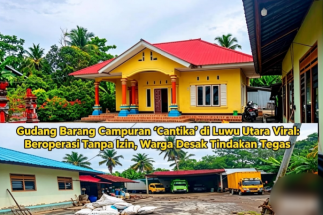 Gudang Cantika Luwu Utara Beroperasi Tanpa Izin, Warga Desak Penutupan dan Proses Hukum