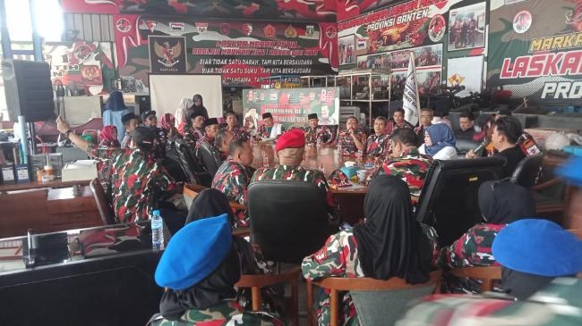 LMP Mada Banten Laksanakan Rapat Konsolidasi di Mako LMP Group 1 Tangerang.